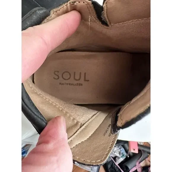 Soul Naturalizer Womens Size 10M Haley Black Wedge Boots Shoes Careerwear Witchy - Picture 16 of 16